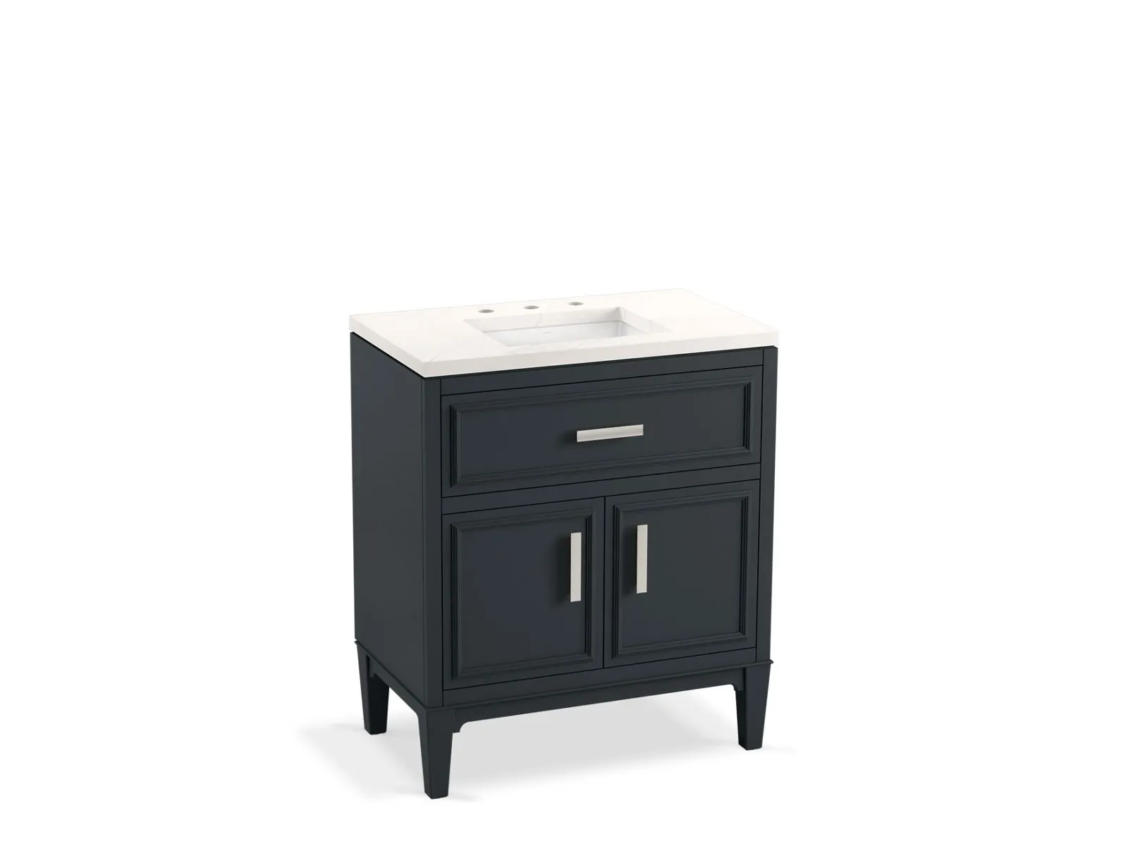 KOHLER K-33544-ASB Southerk 30" bathroom vanity cabinet with sink and quartz top