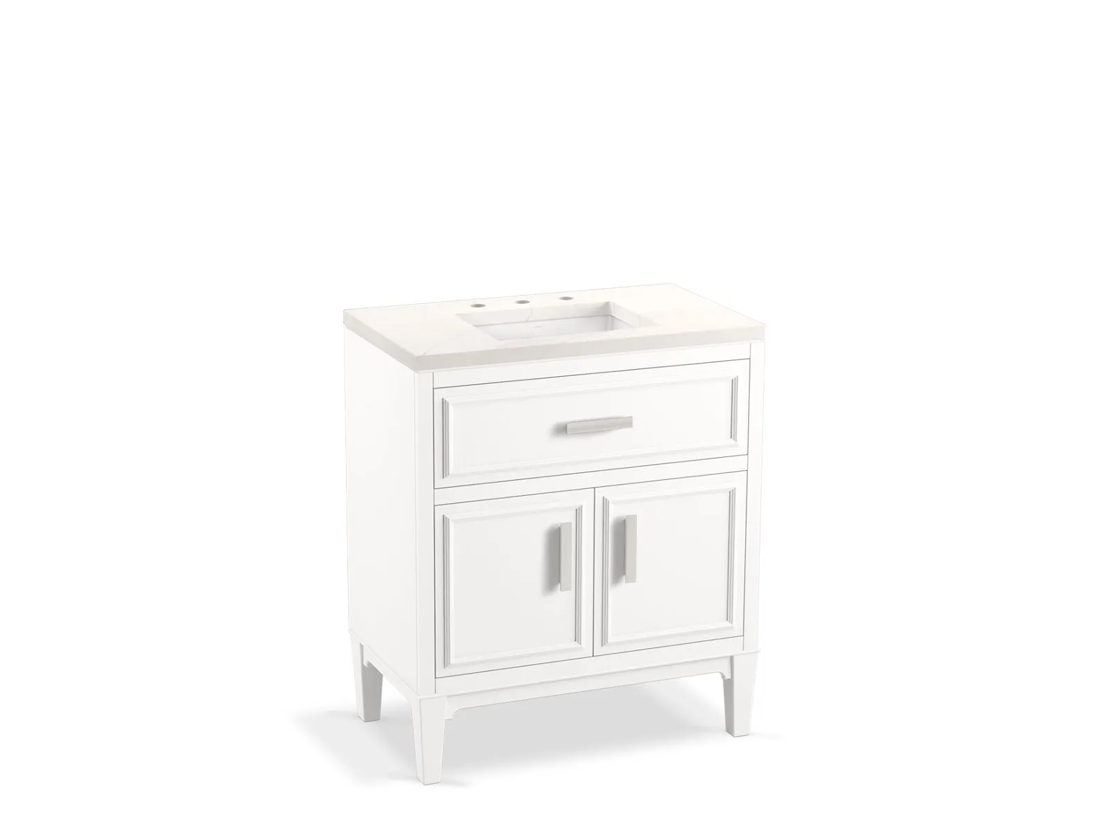 KOHLER K-33544-ASB Southerk 30" bathroom vanity cabinet with sink and quartz top