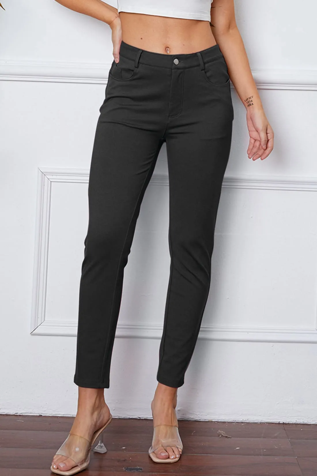 Stretchy Skinny Fitted Ankle Pants